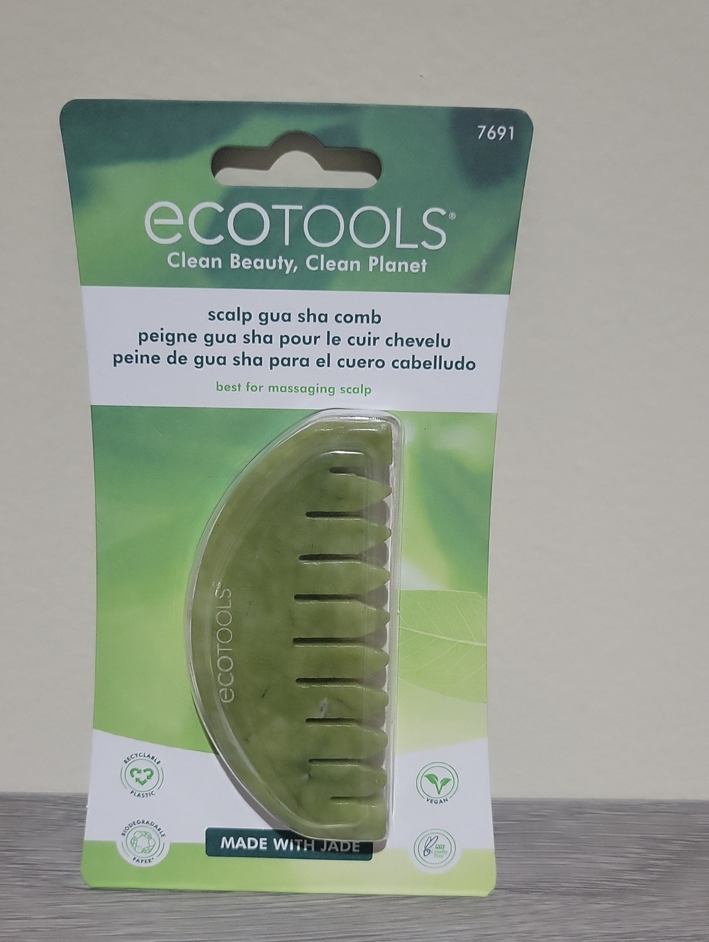 ecotools Green Jade Scalp Gua Sha Comb